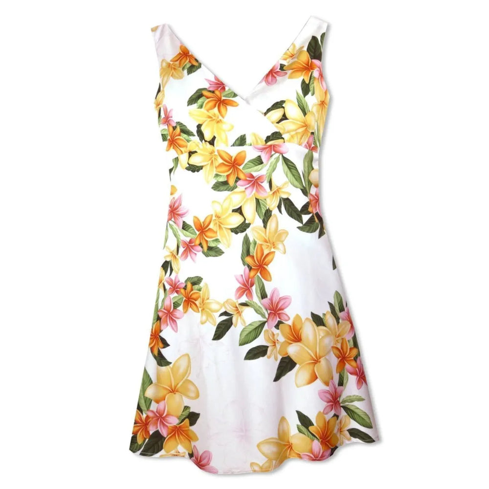 Rain White Laki Hawaiian Dress - Made in Hawaii