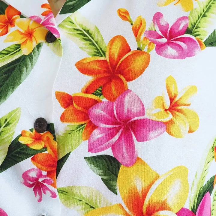 Rain White Women’s Hawaiian Rayon Shirt - Made in Hawaii
