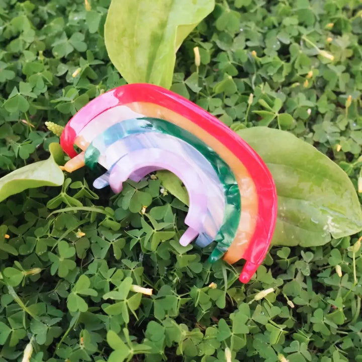 Rainbow Delight Hawaiian Hair Claw - Made in Hawaii