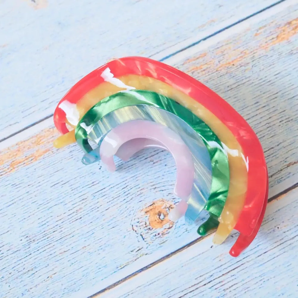 Rainbow Delight Hawaiian Hair Claw - Made in Hawaii