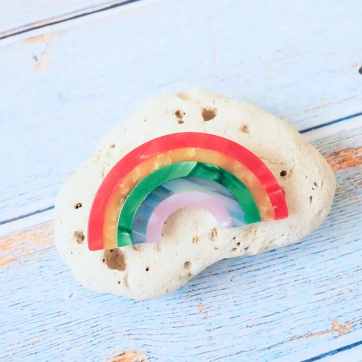 Rainbow Sprinkles Mini Hair Clip - Made in Hawaii