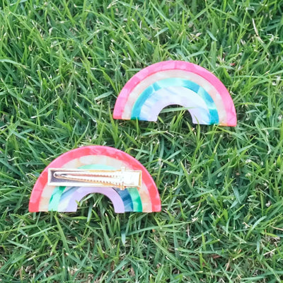 Rainbow Sprinkles Mini Hair Clip - Made In Hawaii