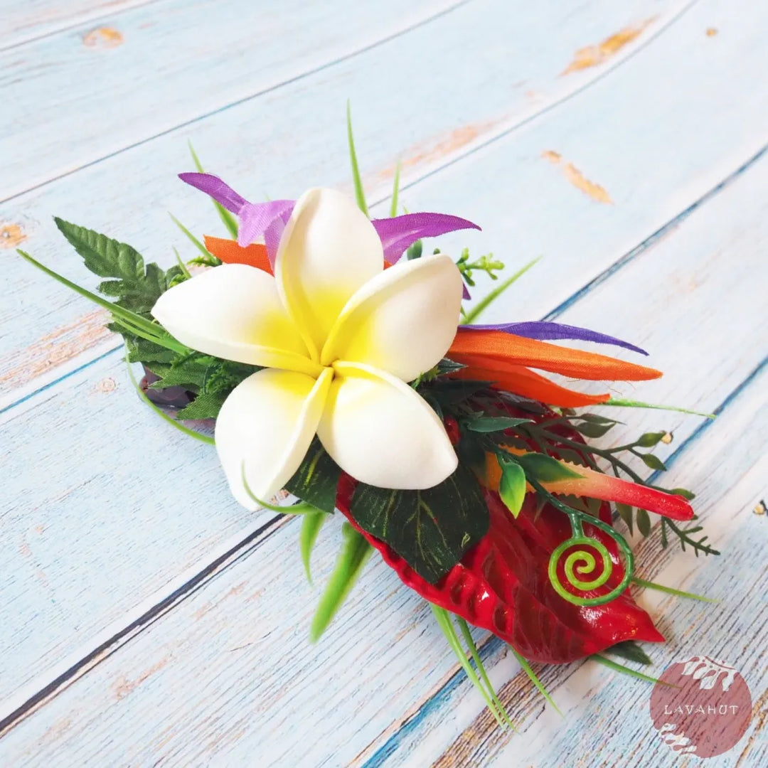 Rainforest Hawaiian Flower Hair Clip - Made in Hawaii