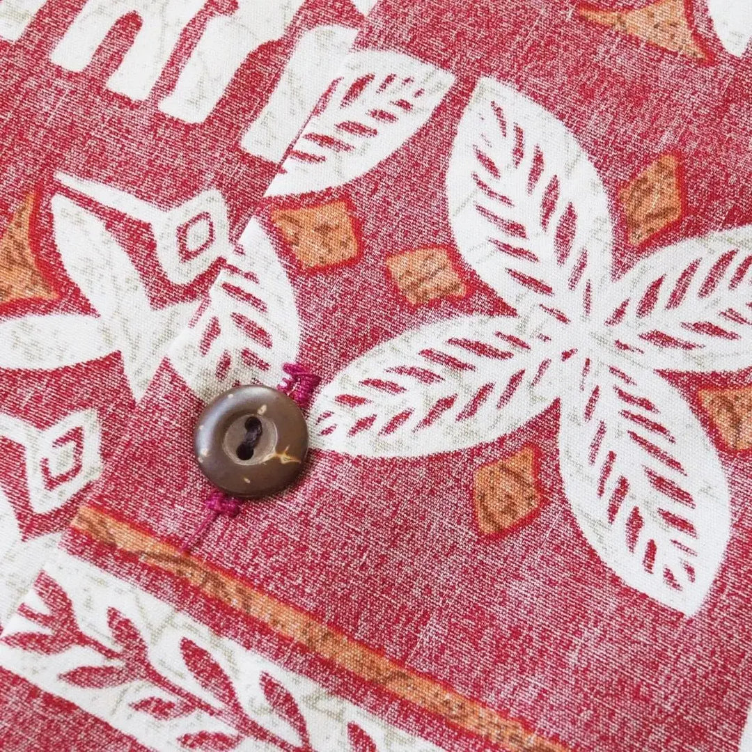 Red Expedition Hawaiian Reverse Shirt Made in Hawaii