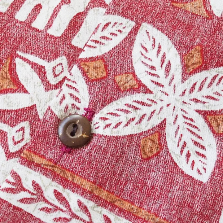 Red Expedition Hawaiian Reverse Shirt Made in Hawaii