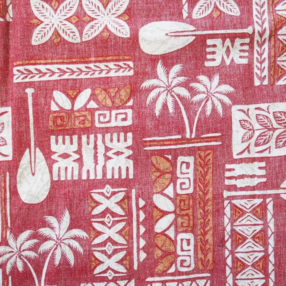 Red Expedition Hawaiian Reverse Shirt Made in Hawaii