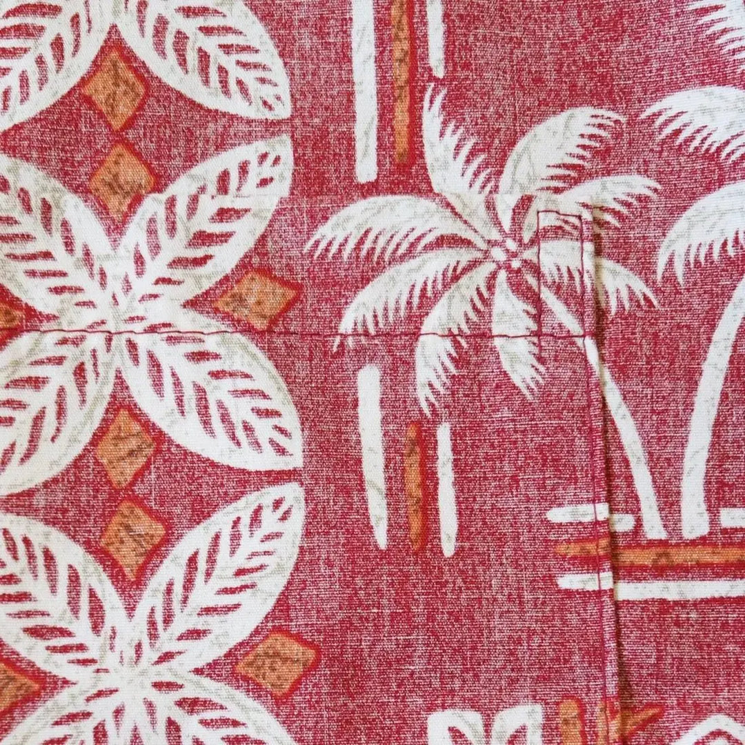 Red Expedition Hawaiian Reverse Shirt Made in Hawaii