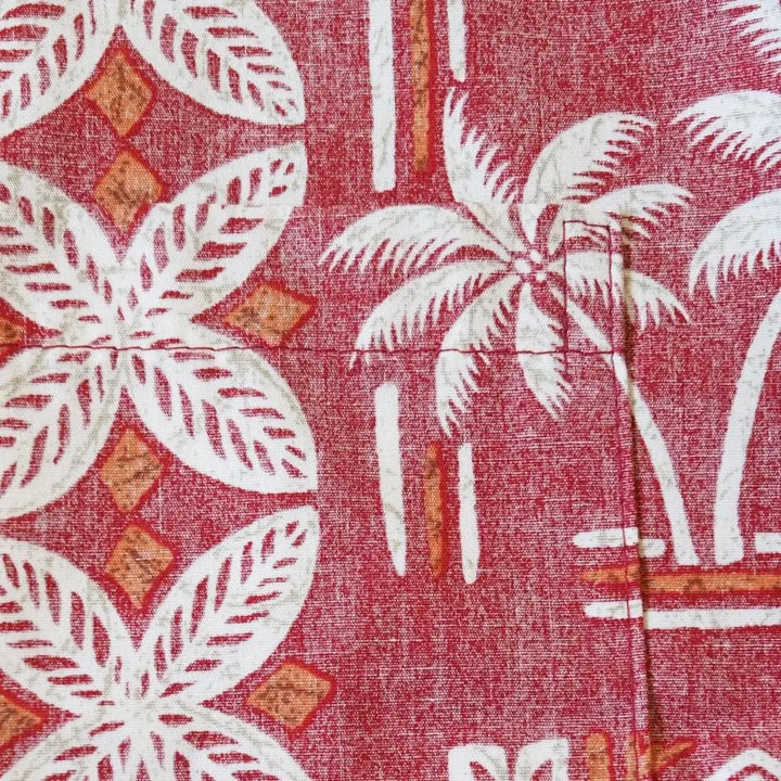 Red Expedition Hawaiian Reverse Shirt Made in Hawaii
