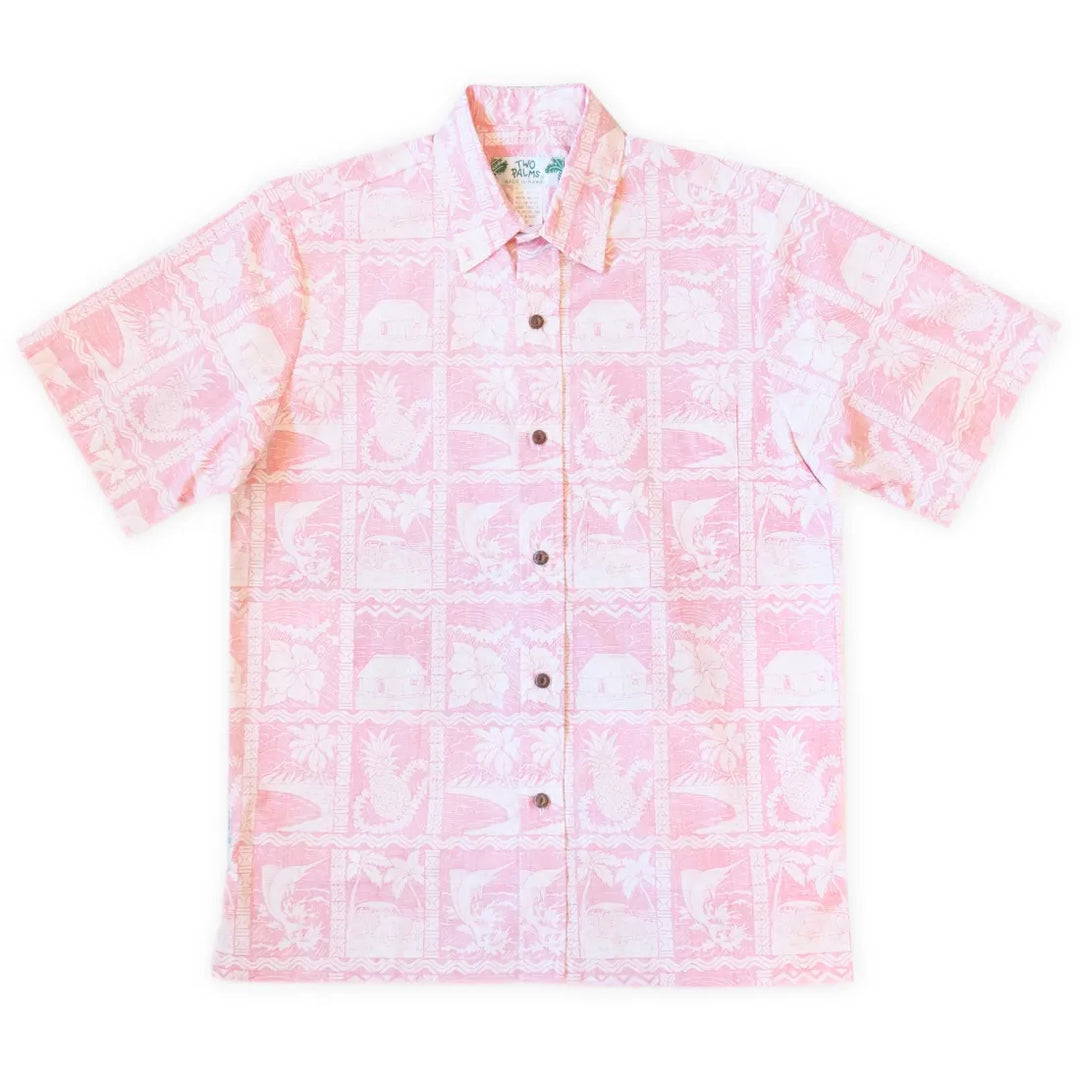 Red Haleakala Sky Hawaiian Reverse Shirt - Made in Hawaii