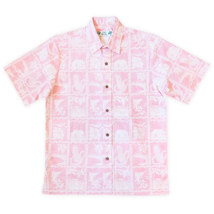 Red Haleakala Sky Hawaiian Reverse Shirt - Made in Hawaii