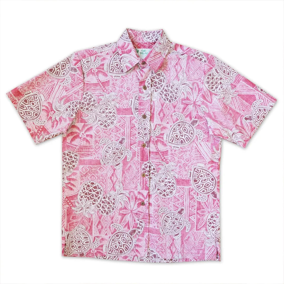 Red Kaena Hawaiian Reverse Shirt - Made in Hawaii