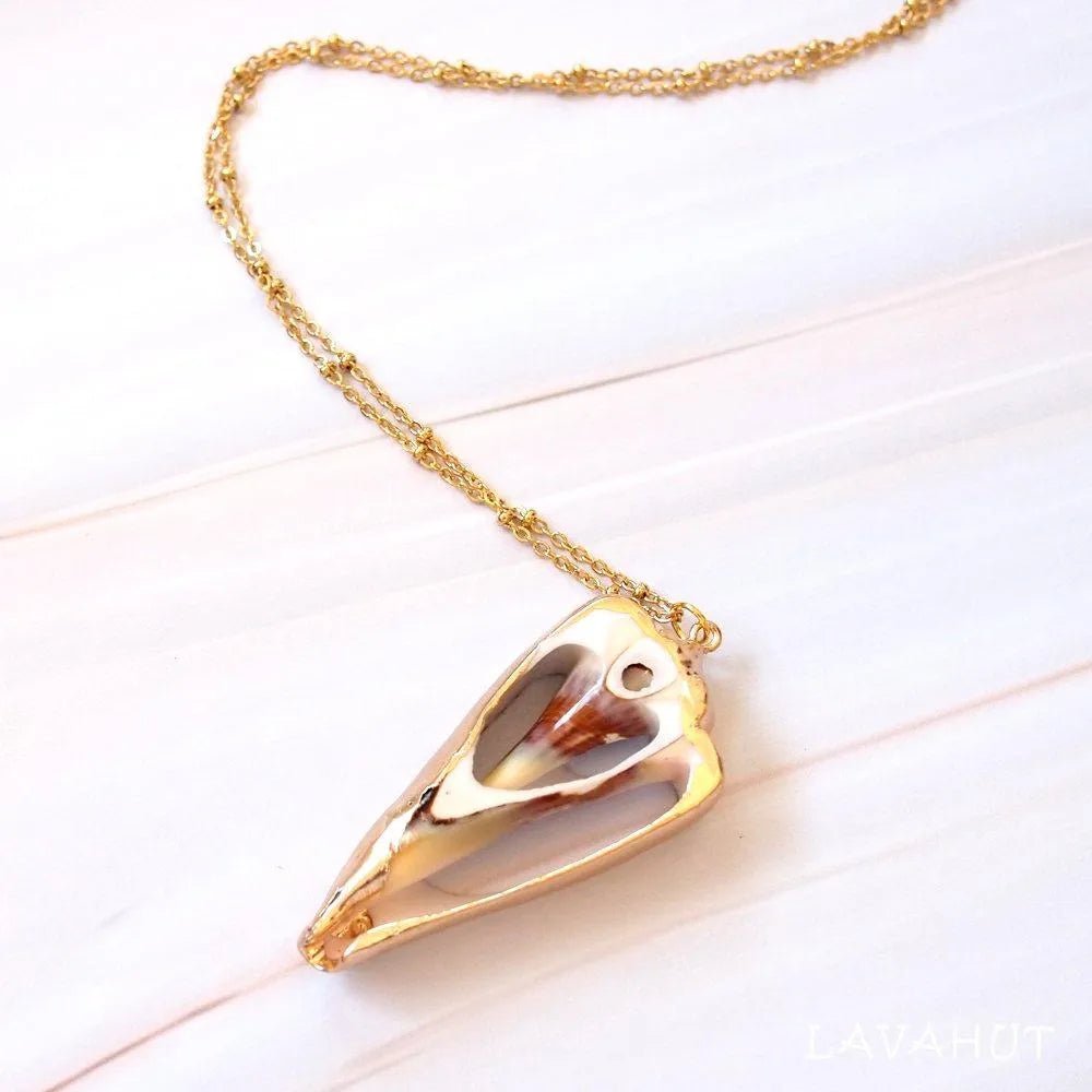 Red Lipped Conch Seashell Hawaiian Pendant Necklace – Authentic Hawaiian Necklaces by Lavahut