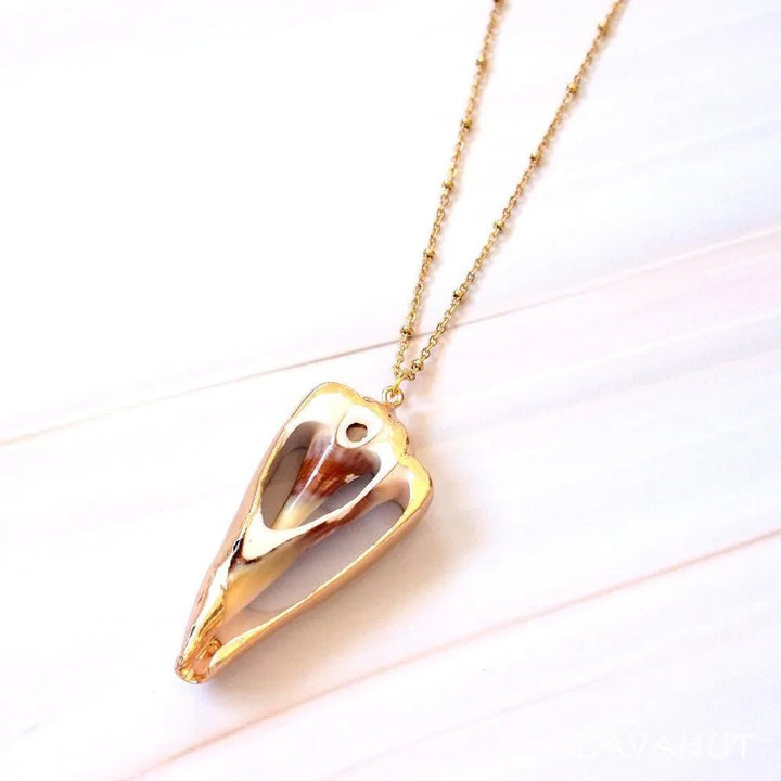 Red Lipped Conch Seashell Hawaiian Pendant Necklace – Authentic Hawaiian Necklaces by Lavahut