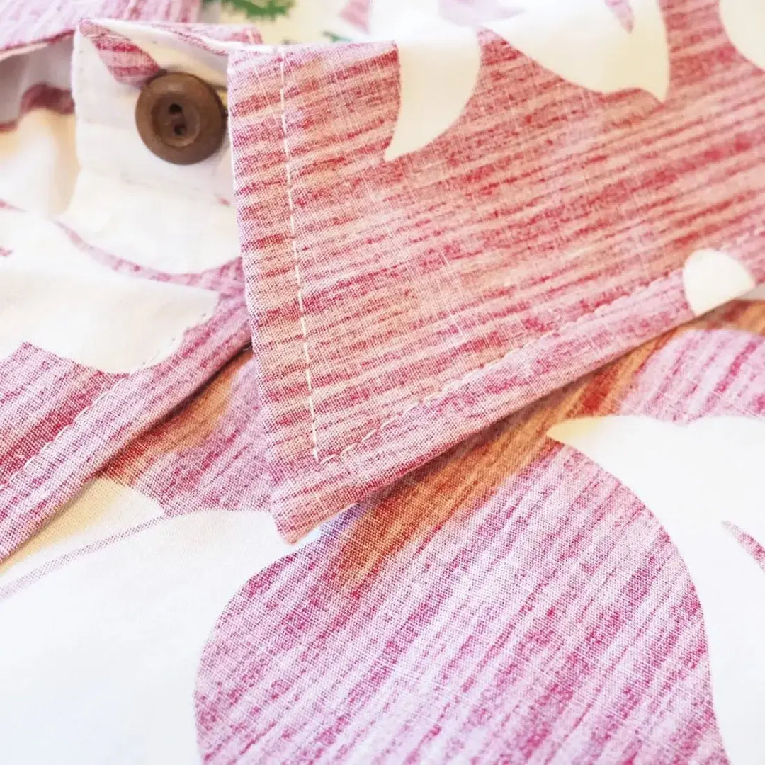 Red Nanakuli Hawaiian Reverse Shirt - Made in Hawaii
