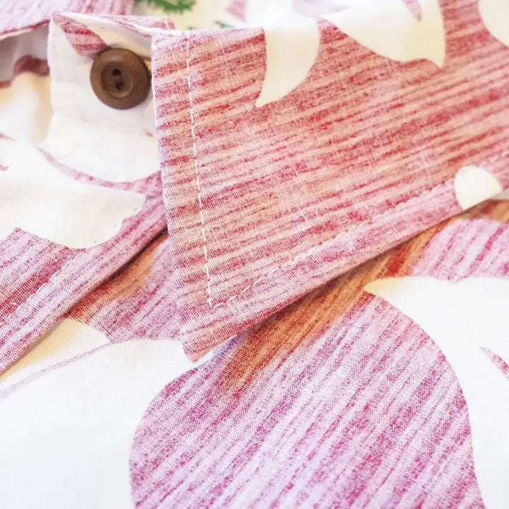 Red Nanakuli Hawaiian Reverse Shirt - Made in Hawaii