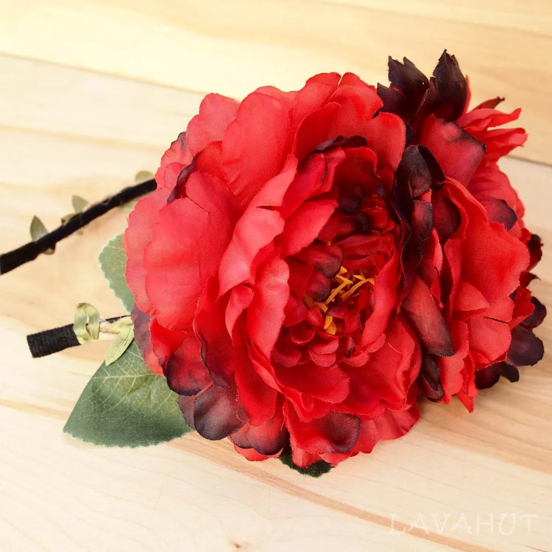 Red Wild Child Flower Headband - Made in Hawaii