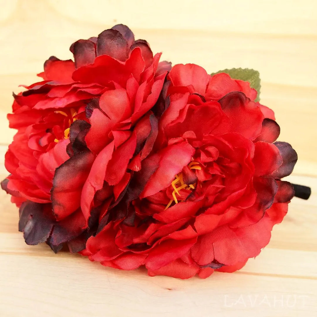 Red Wild Child Flower Headband - Made in Hawaii