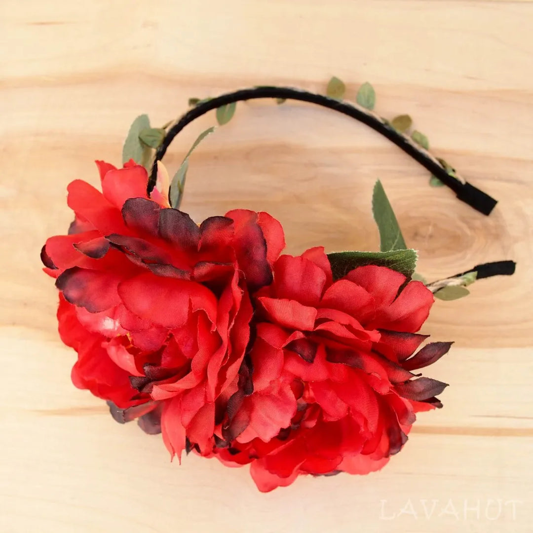 Red Wild Child Flower Headband - Made in Hawaii