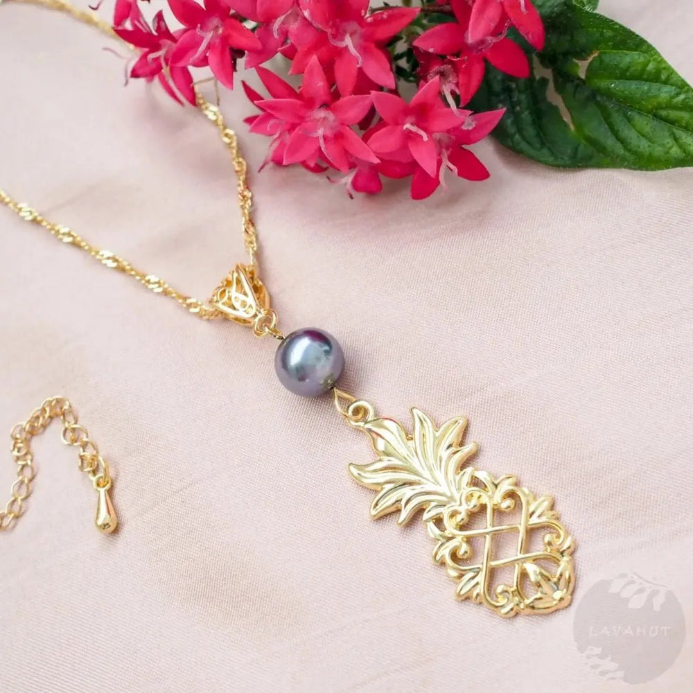 Royal Pineapple Pendant Hawaiian Necklace – Authentic Hawaiian Necklaces by Lavahut