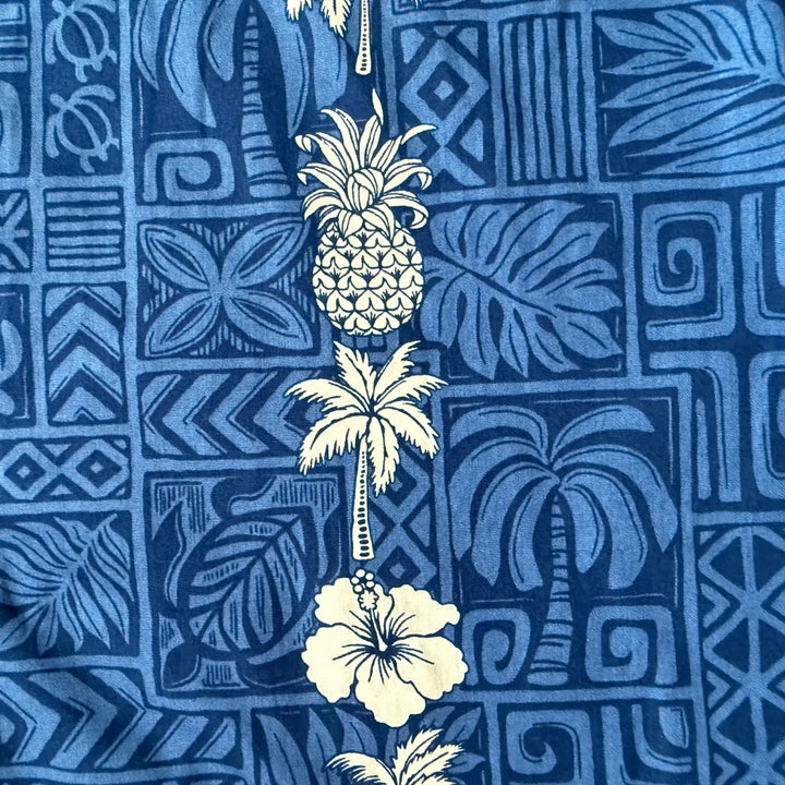 Royalty Blue Hawaiian Cotton Shirt - Made in Hawaii