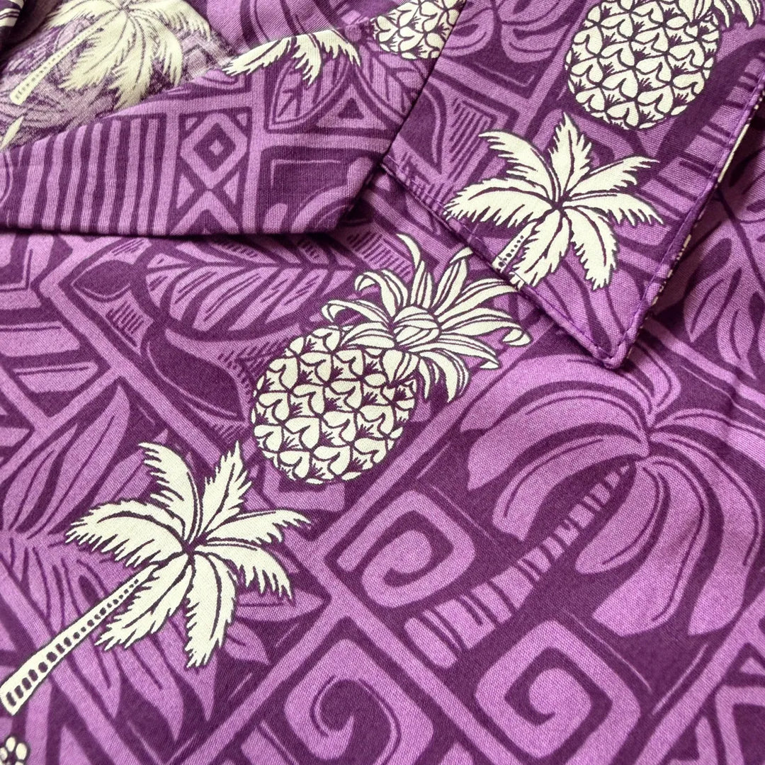 Royalty Purple Hawaiian Cotton Shirt - Made in Hawaii