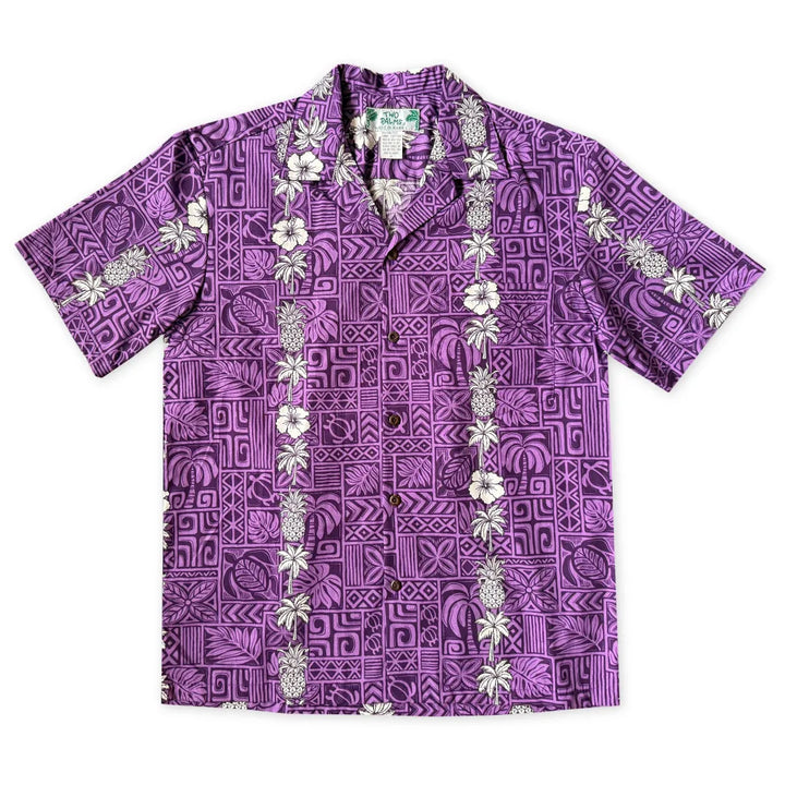 Royalty Purple Hawaiian Cotton Shirt - Made in Hawaii