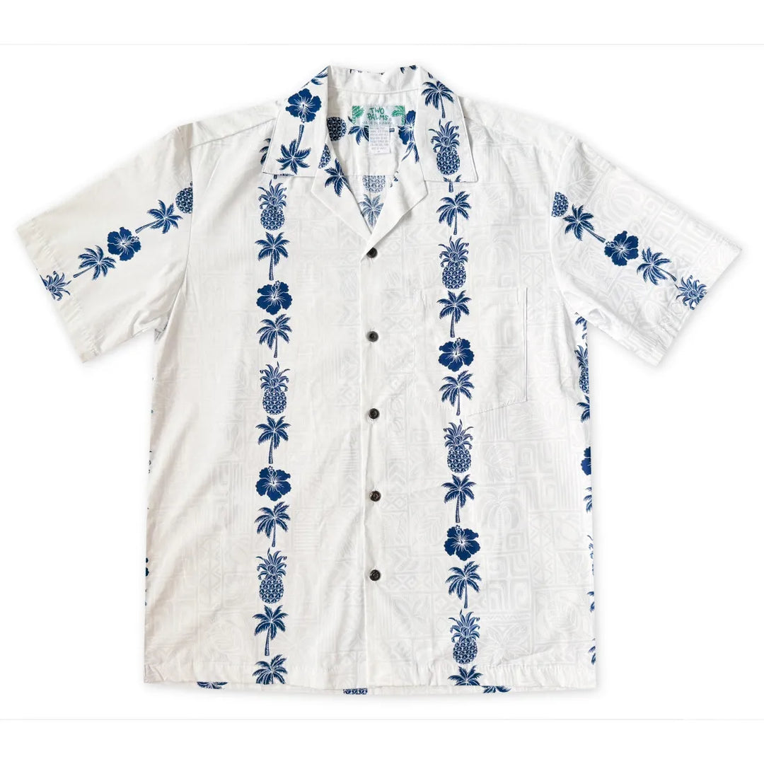 Royalty White Hawaiian Cotton Shirt - Made in Hawaii