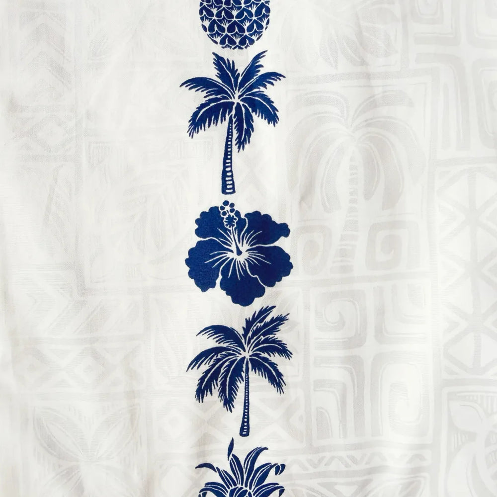 Royalty White Hawaiian Cotton Shirt - Made in Hawaii