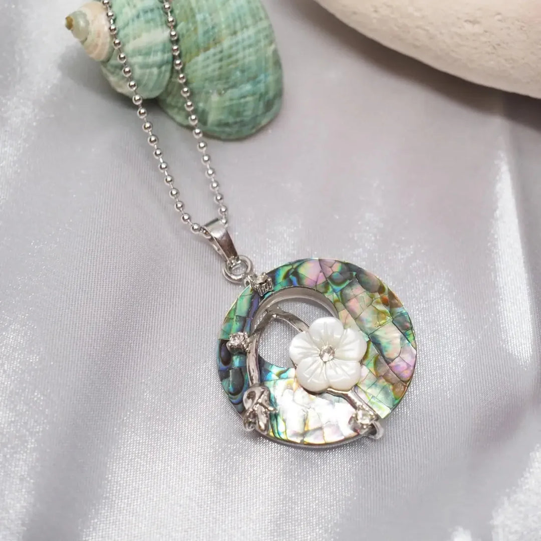 Seaflower Radiance Abalone Pendant Necklace - Made in Hawaii