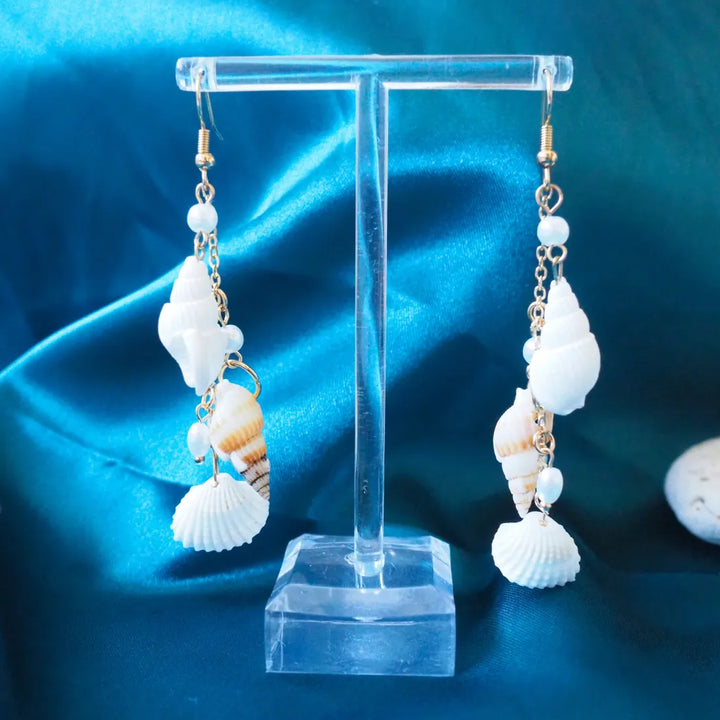 Seashell Tassel Earrings - Made in Hawaii