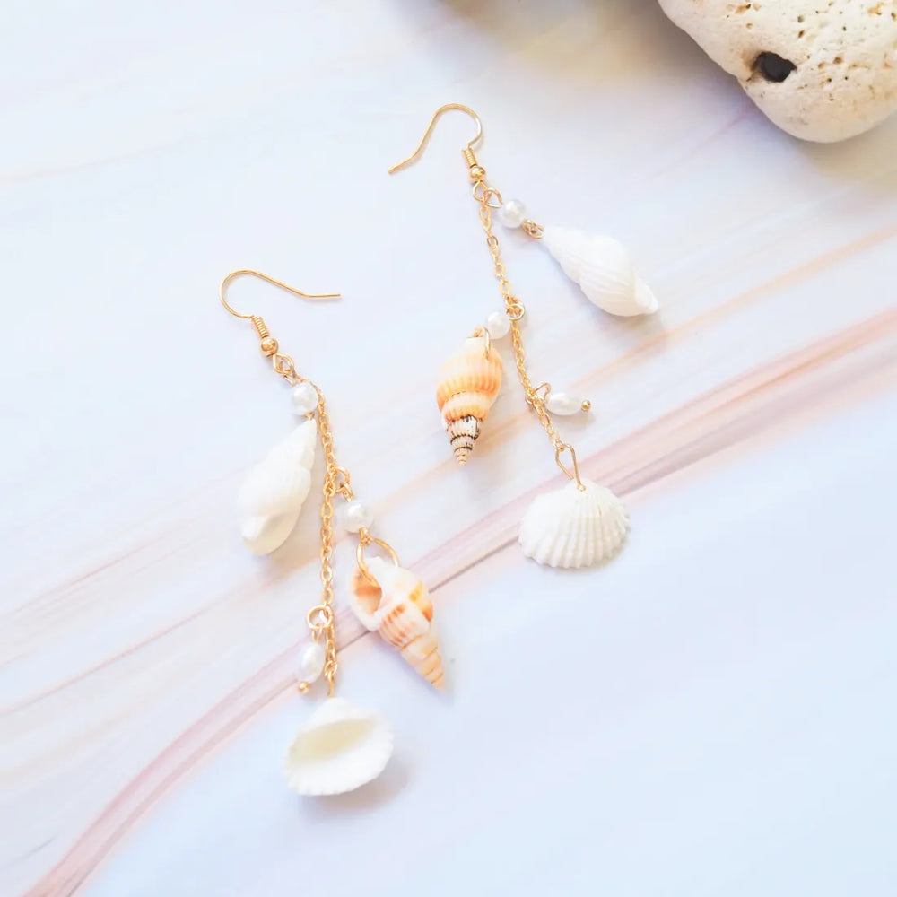 Seashell Tassel Earrings - Made in Hawaii