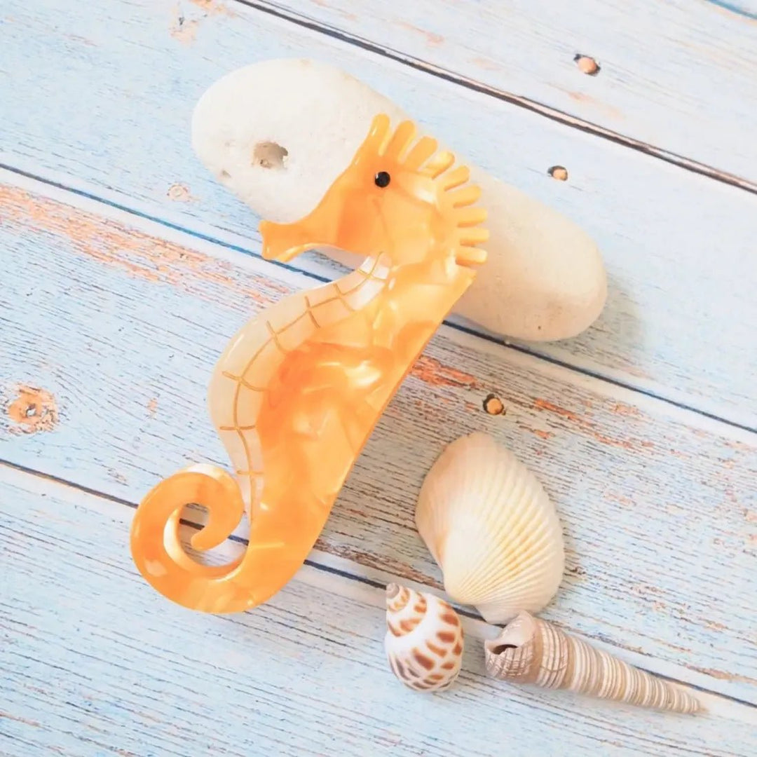 SeaSpiral Seahorse Hawaiian Hair Claw – Authentic Hawaiian Hair Accessories by Lavahut