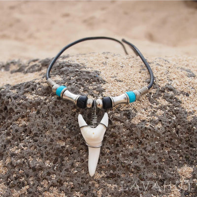 Shark Tooth Hawaiian Pendant Necklace - Made In Hawaii
