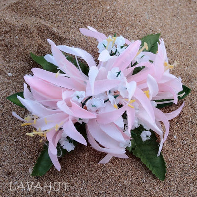 Spider Lily Pink Hawaiian Flower Hair Clip - Made In Hawaii