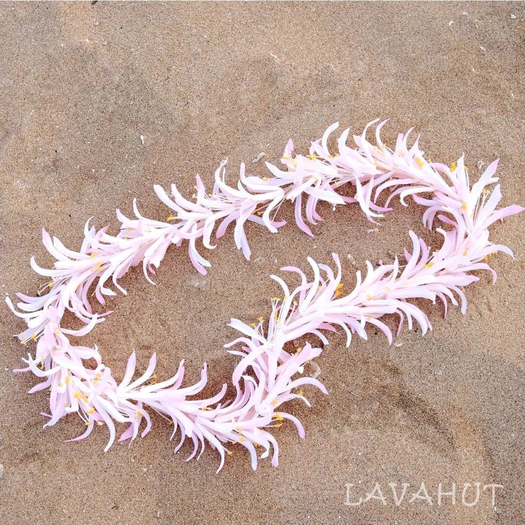 Spider Lily Pink Hawaiian Flower Lei - Made in Hawaii