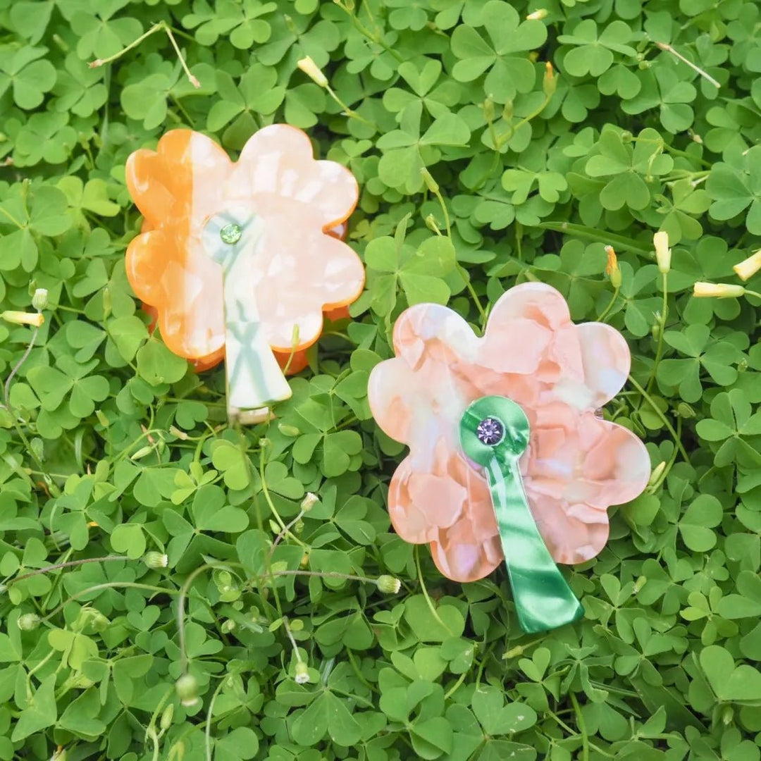 Sunburst Marble Orange Hair Claw – Authentic Hawaiian Hair Accessories by Lavahut