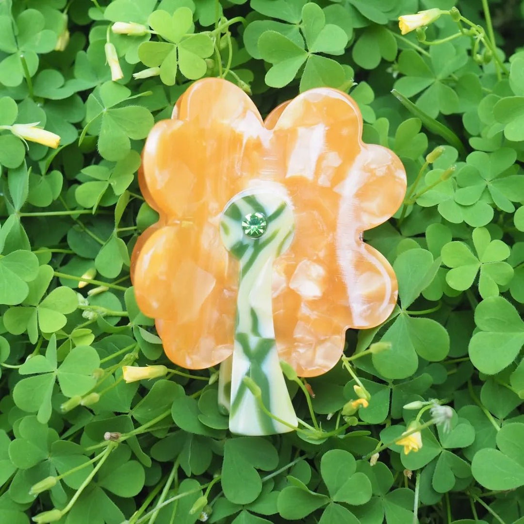 Sunburst Orange Hair Claw – Authentic Hawaiian Hair Accessories by Lavahut