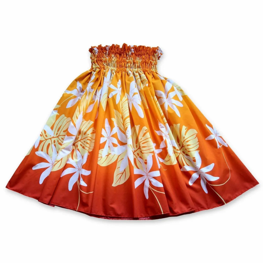 Sundance Orange Single Pa’u Hawaiian Hula Skirt - Made In Hawaii