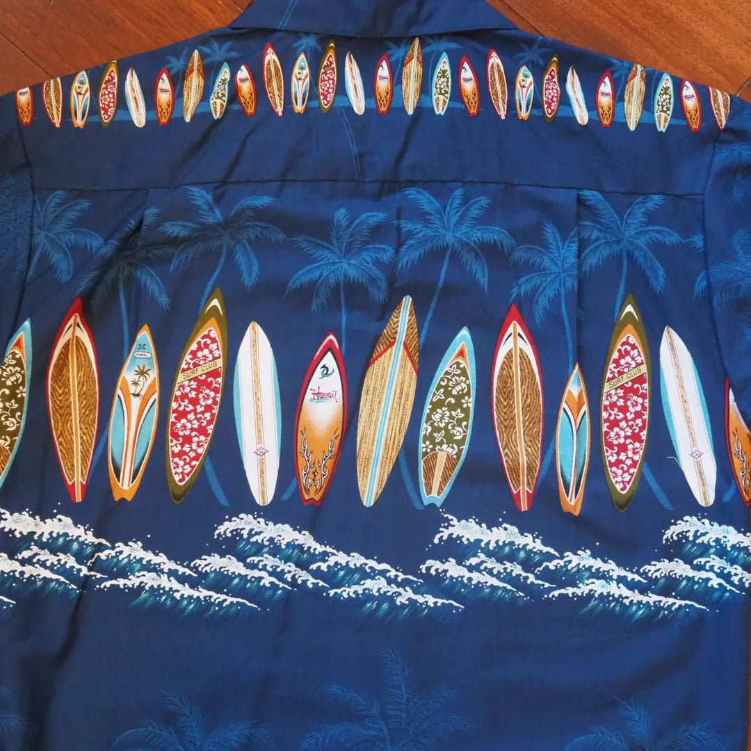 Surf Blue Hawaiian Border Shirt – Authentic Hawaiian Border Men's Shirts by Lavahut