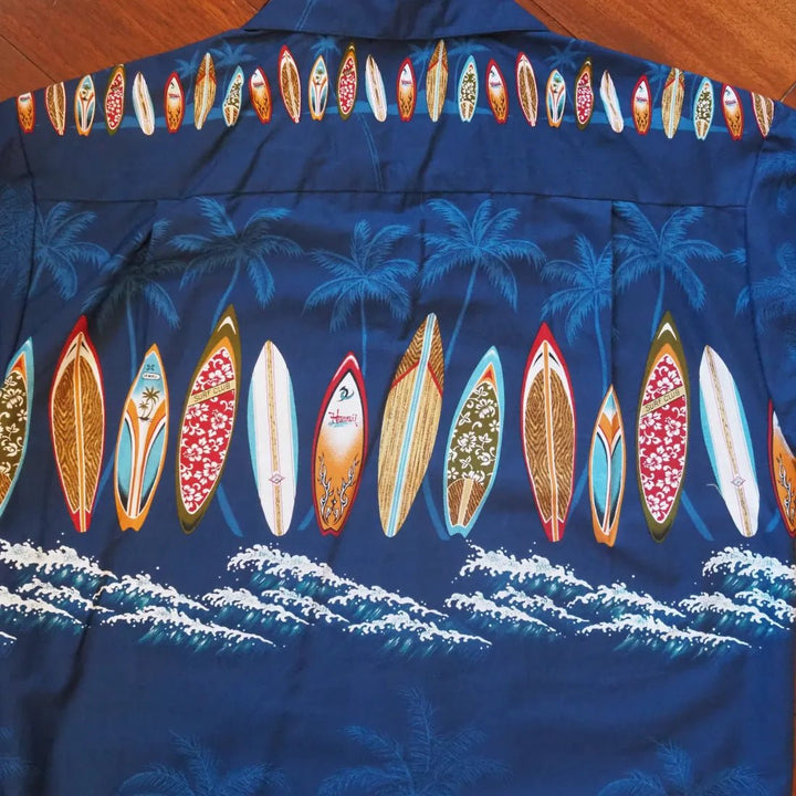 Surf Blue Hawaiian Border Shirt – Authentic Hawaiian Border Men's Shirts by Lavahut