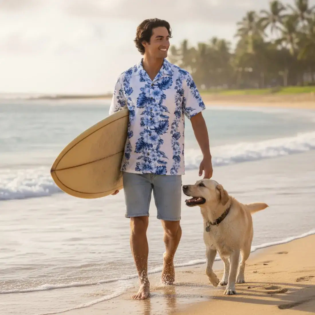 Hanalei White Hawaiian Cotton Shirt - Made in Hawaii