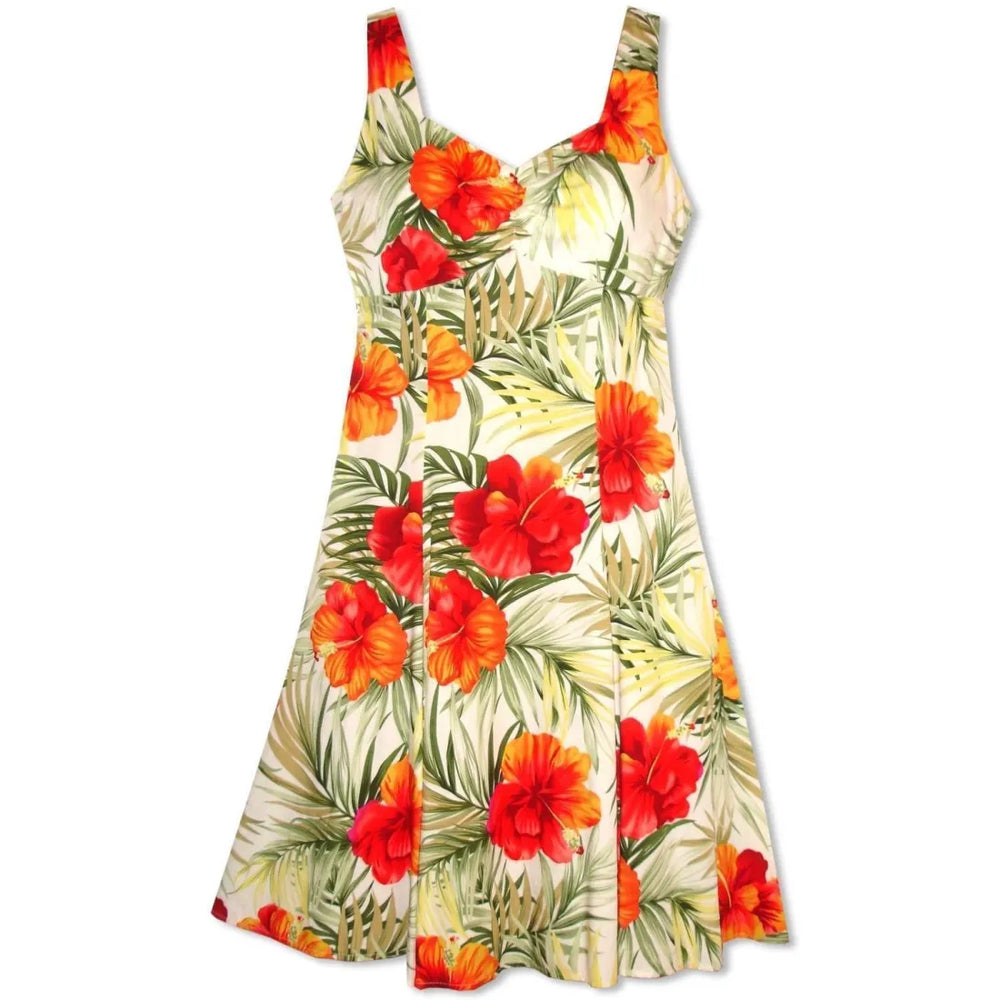 Tangerine Molokini Hawaiian Dress - Made in Hawaii