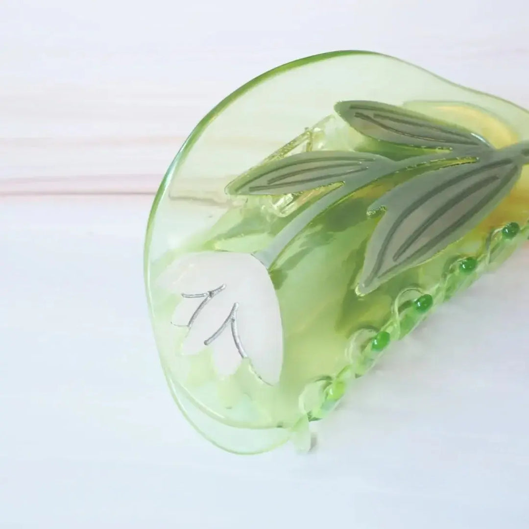 Tea Garden Green Hawaiian Hair Claw - Made in Hawaii