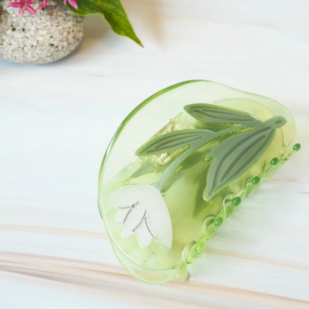 Tea Garden Green Hawaiian Hair Claw – Authentic Hawaiian Hair Accessories by Lavahut