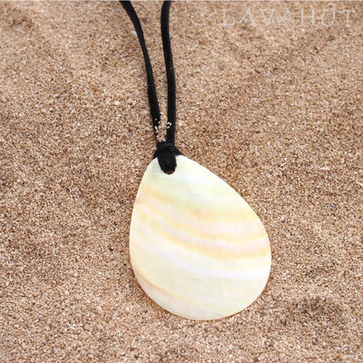 Tear Drop Mother - of - pearl Hawaiian Necklace - Made In Hawaii