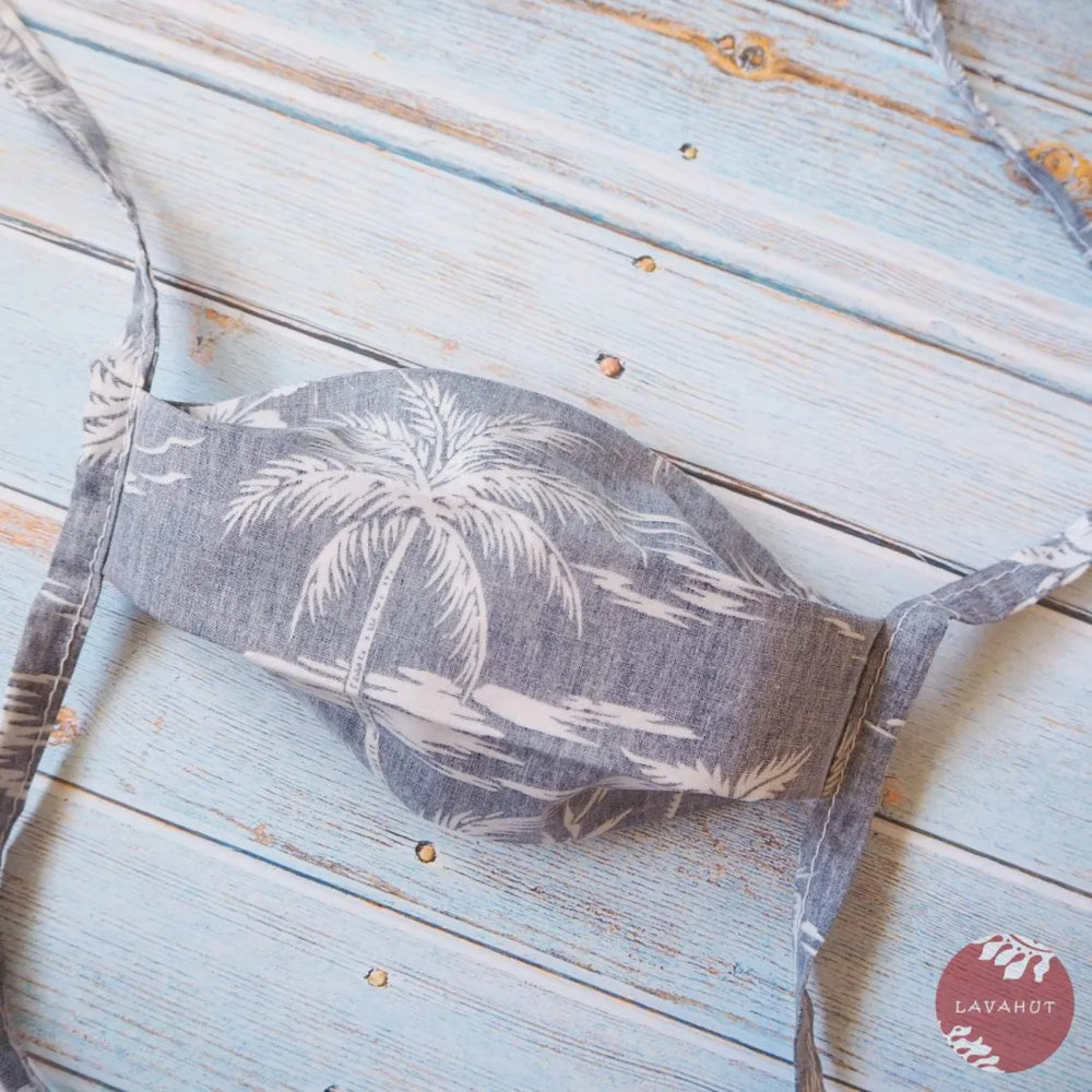 Tie Back Face Mask ?? Navy Island - Made in Hawaii