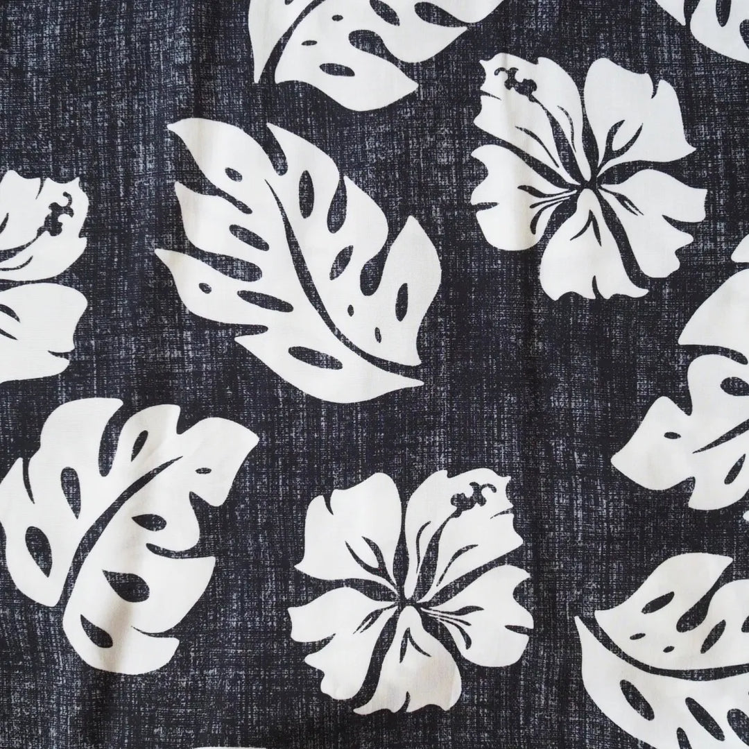 Tradewinds Black Hawaiian Rayon Shirt - Made in Hawaii