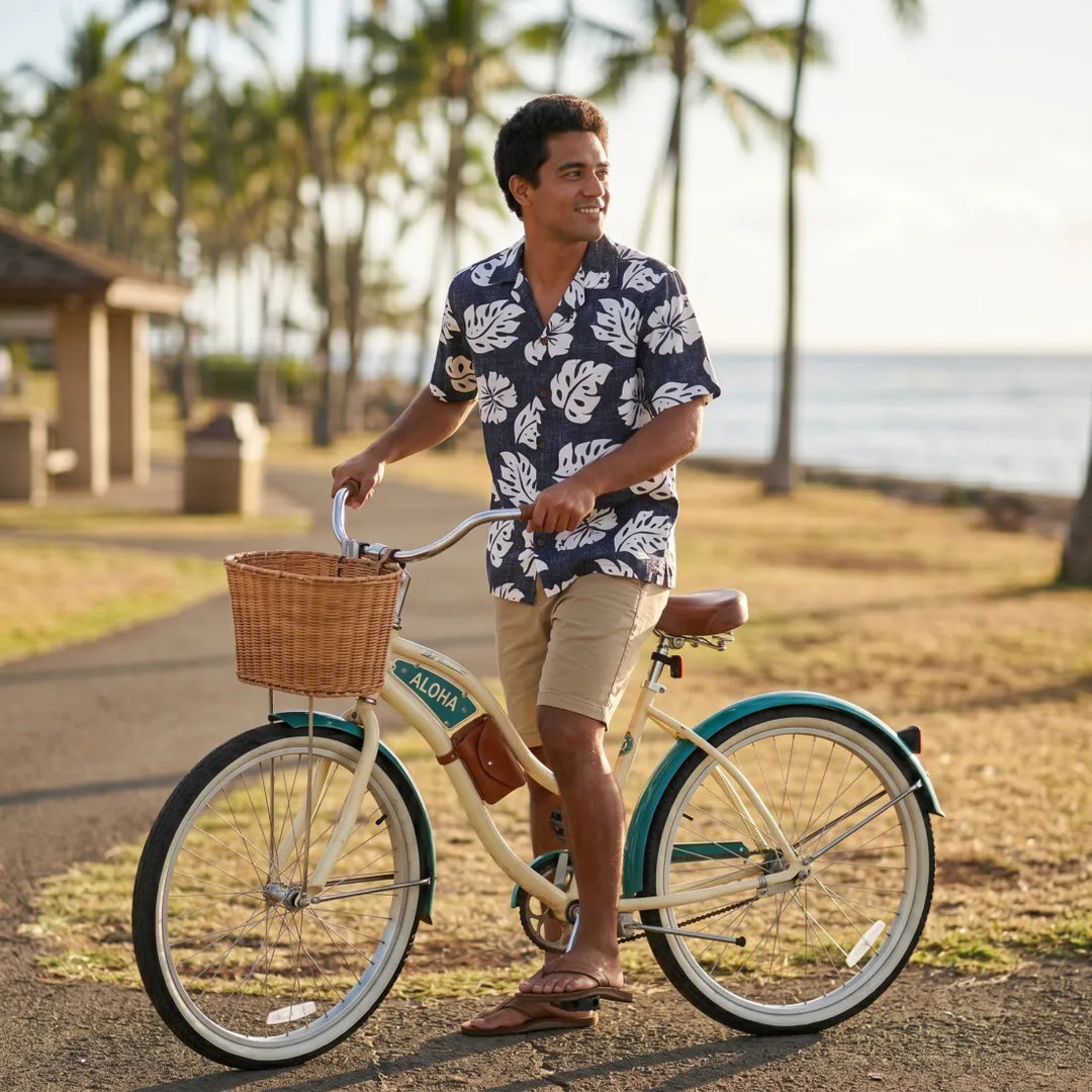 Tradewinds Black Hawaiian Rayon Shirt - Made in Hawaii