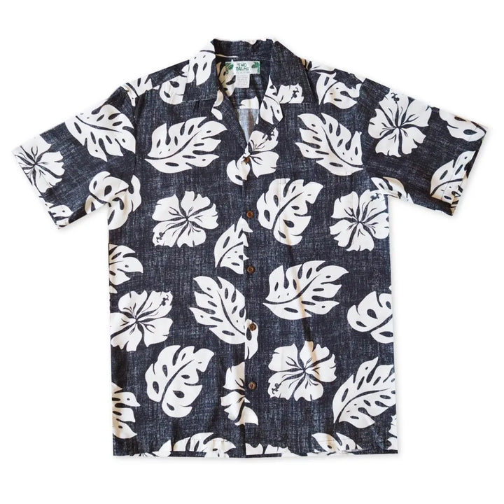 Tradewinds Black Hawaiian Rayon Shirt - Made in Hawaii