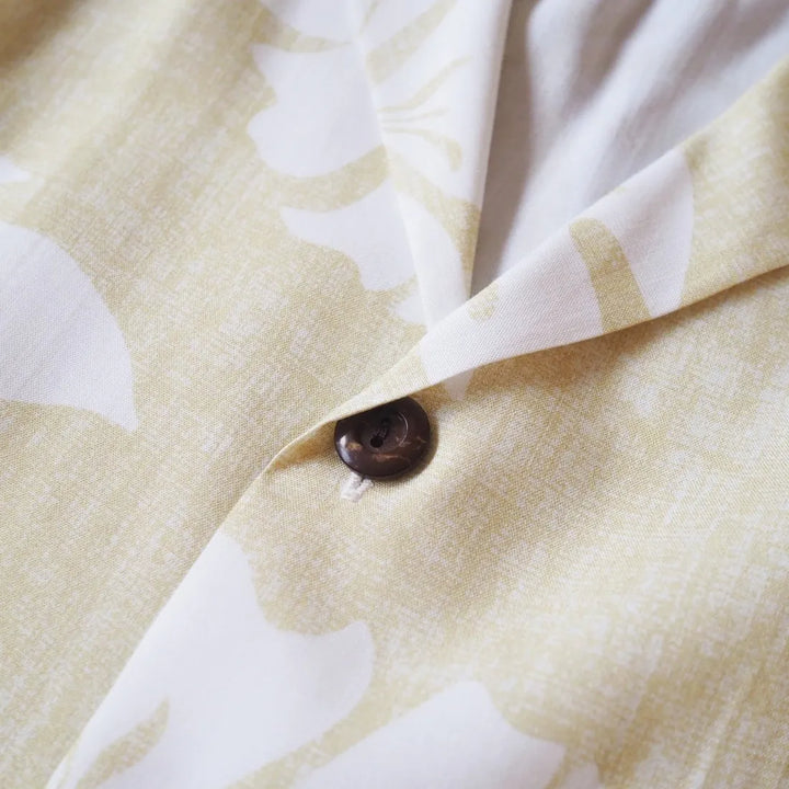 Tradewinds Cream Hawaiian Rayon Shirt - Made in Hawaii